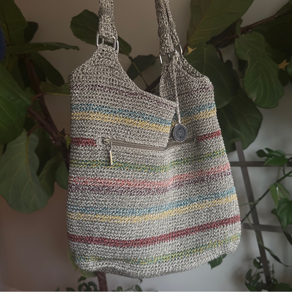 The Sak striped crochet purse